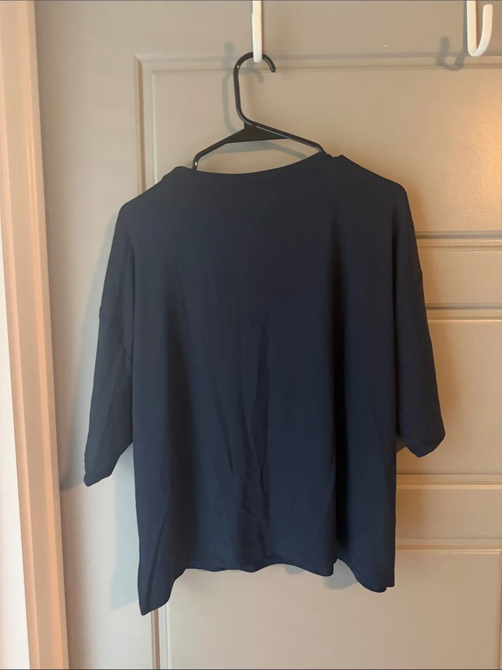 NWT Michael Kors Admiral Blue Short Sleeve Tee with Gold Grommet Neckline